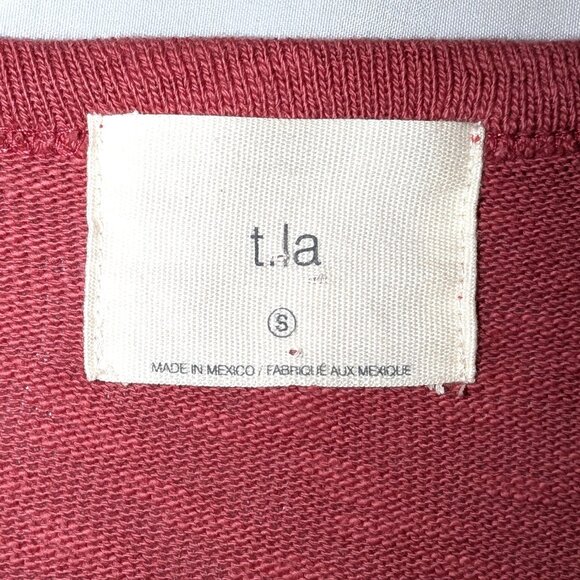 T.LA | Anthropologie Cotton Peplum Cardigan "Beira" Pink Open Front | Size Small - Picture 6 of 14